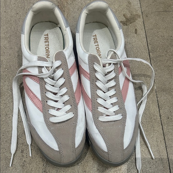 Tretorn Rawlins Women's White Blush Sneakers W Memory Foam LIKE NEW! - Picture 1 of 7